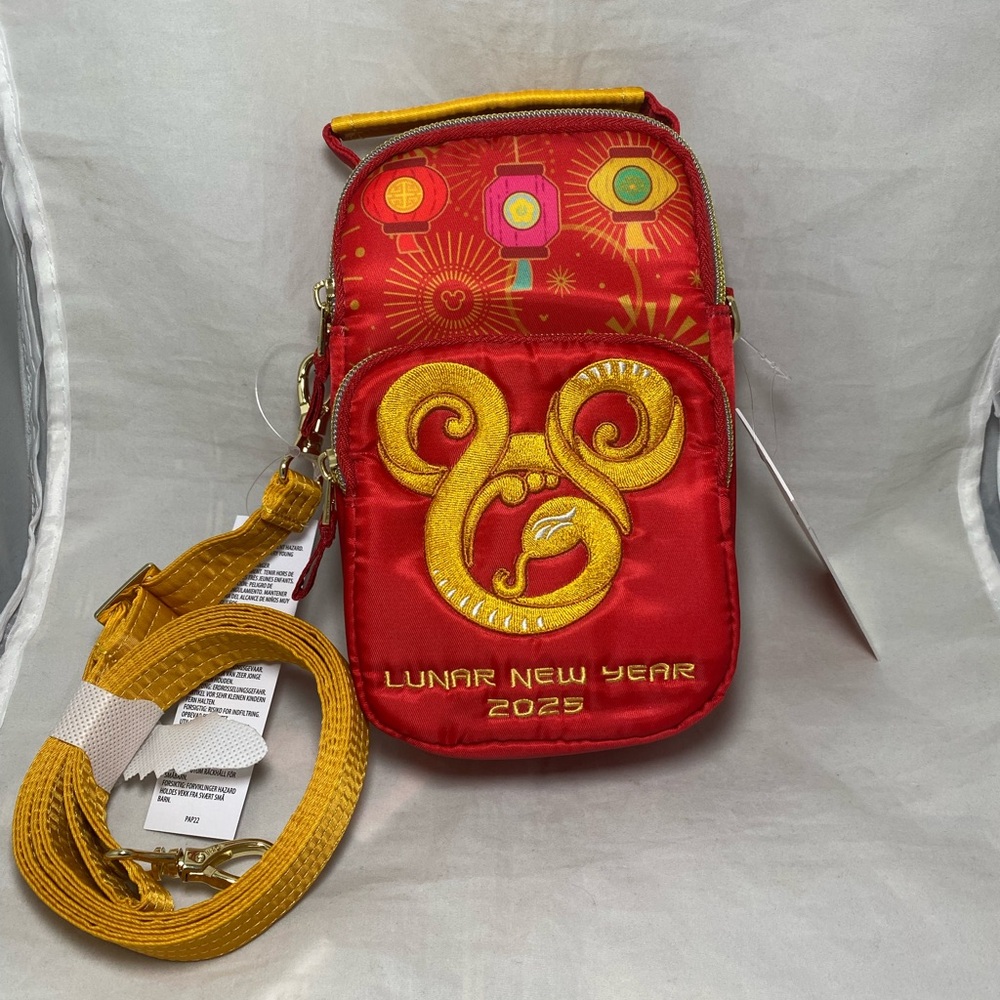 Disney Lug Lunar Chinese New Year Skeeter Mini Crossbody Handbag Bag Red Gold